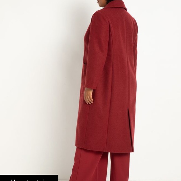 Long coat with pockets from Eloquii in the color pomegranate! Size 22/24. - Picture 4 of 5